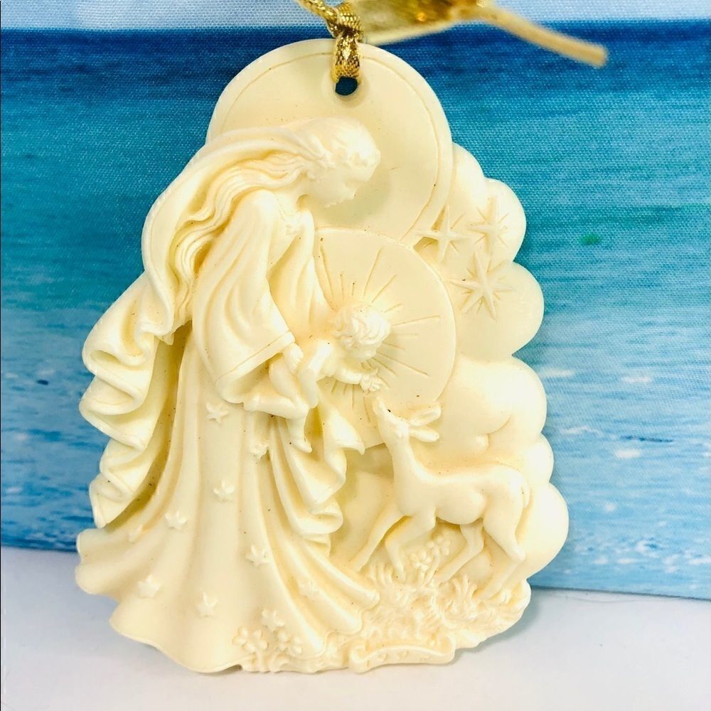 Virgin Mary Christmas Ornament – Handmade & Artist Signed